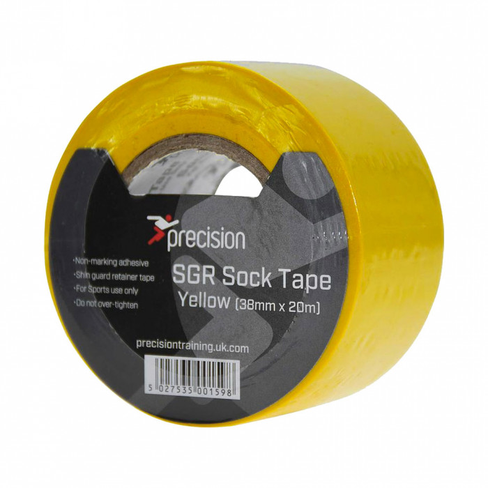  PRA105Y Precision SGR Sock Tape Wide 38mm Yellow 