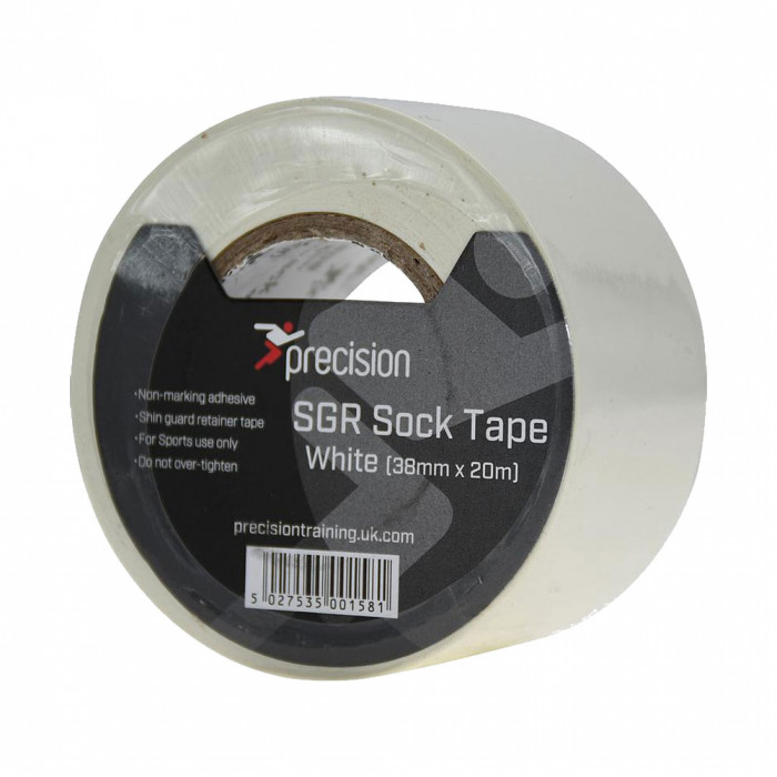  PRA105W Precision SGR Sock Tape Wide 38mm White 