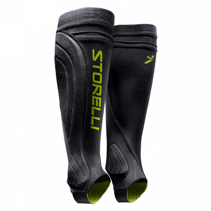  BSLGUARDBK Storelli BodyShield Leg Guards (Black/Volt) 