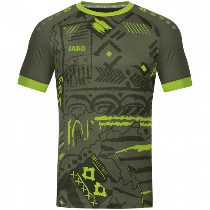 JAKO Tropicana GK Jersey SS Khaki/Neon Green