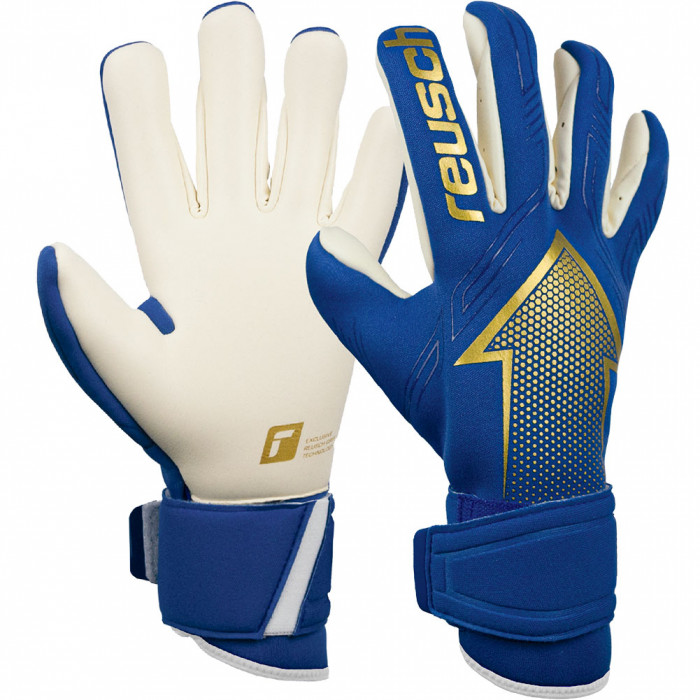 Reusch Arrow Gold X Goalkeeper Gloves Blue/Gold