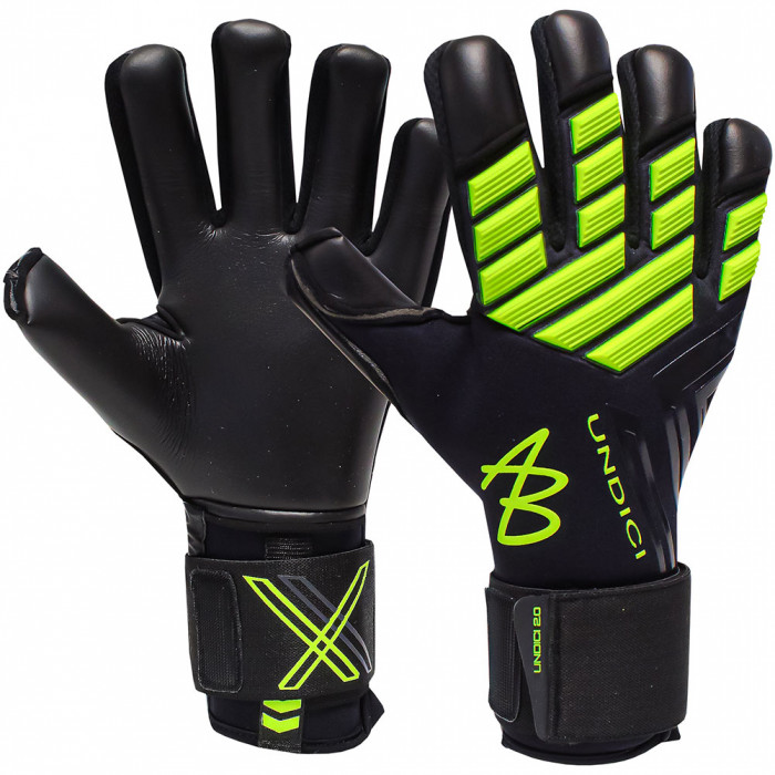 AB1 UNDICI 2.0 Nero Flash Goalkeeper Gloves Black/Volt