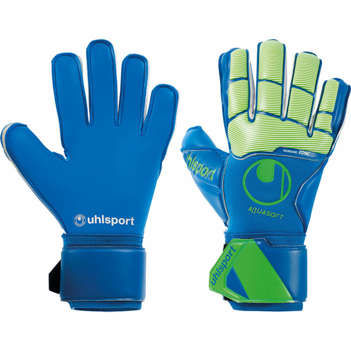 UHLSPORT AQUASOFT Goalkeeper Gloves Pacific/Fluo green