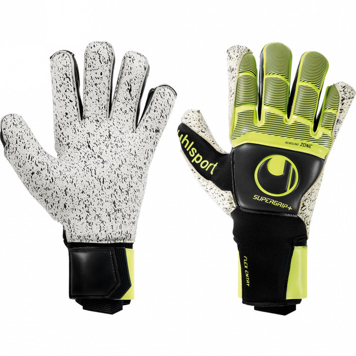 Uhlsport Supergrip + Flex Frame Carbon Goalkeeper Gloves black/fluo yellow