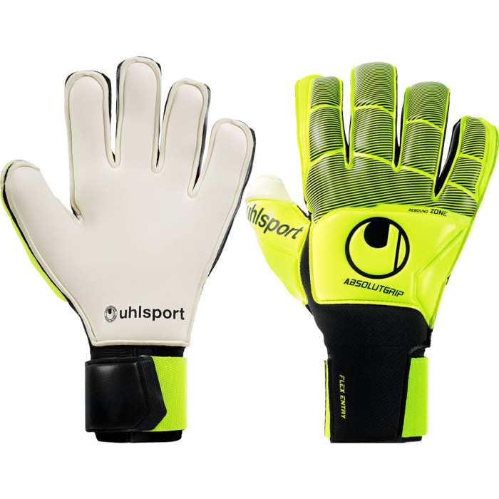 Uhlsport Absolutgrip Flexframe Carbon Goalkeeper Gloves fluo yellow/black