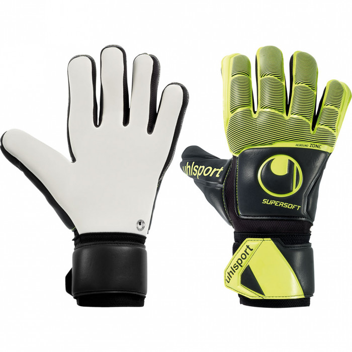 UHLSPORT SUPERSOFT HN FLEXFRAME Goalkeeper Gloves black/fluoyellow