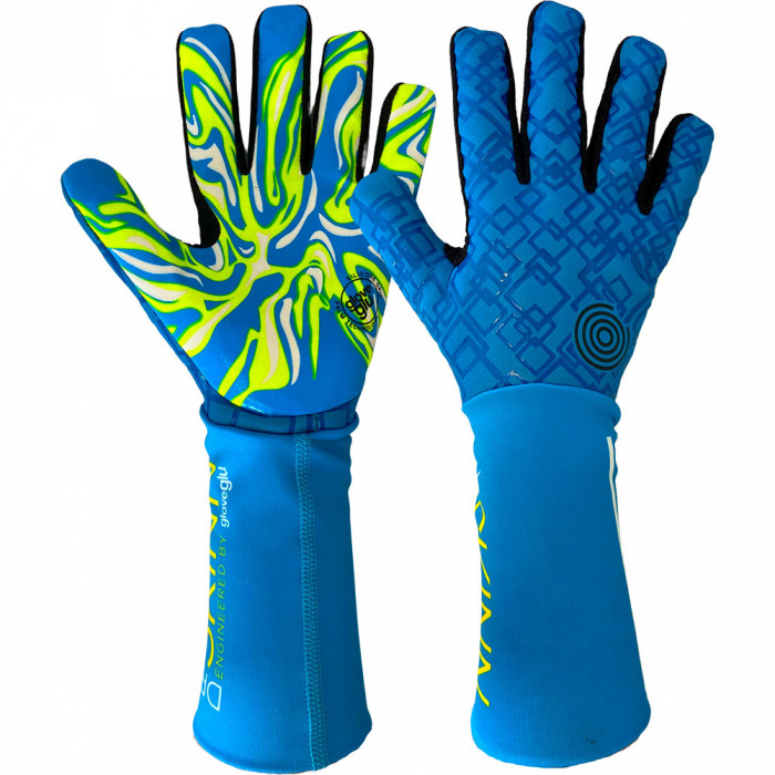  70102207 Gloveglu DRY SKINN Goalkeeper Gloves fluo yellow/cyan 