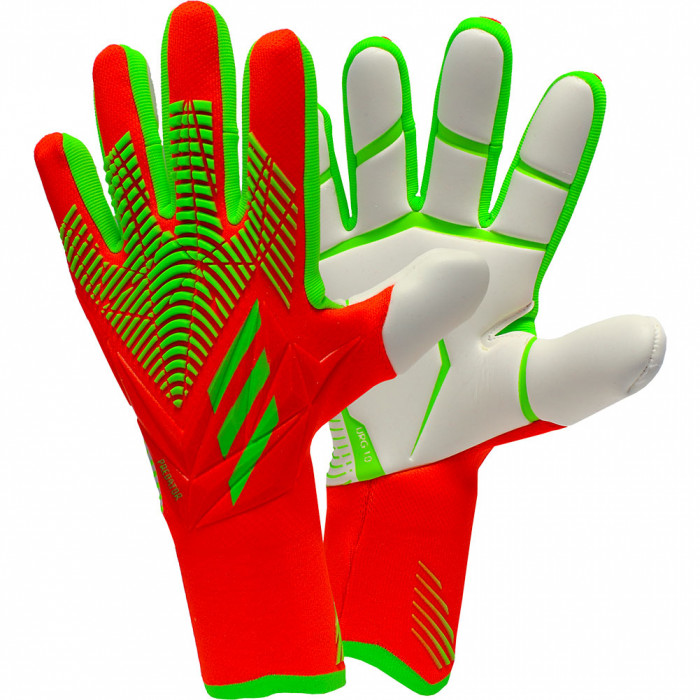 adidas Predator Edge Pro PROMO Goalkeeper Gloves Game Data Pack Solar Red/Team Solar Green
