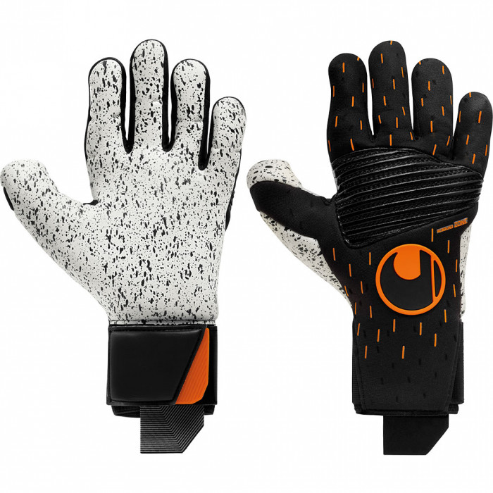 Uhlsport SPEED CONTACT SUPERGRIP+ REFLEX Goalkeeper Gloves Black/White/Fluo