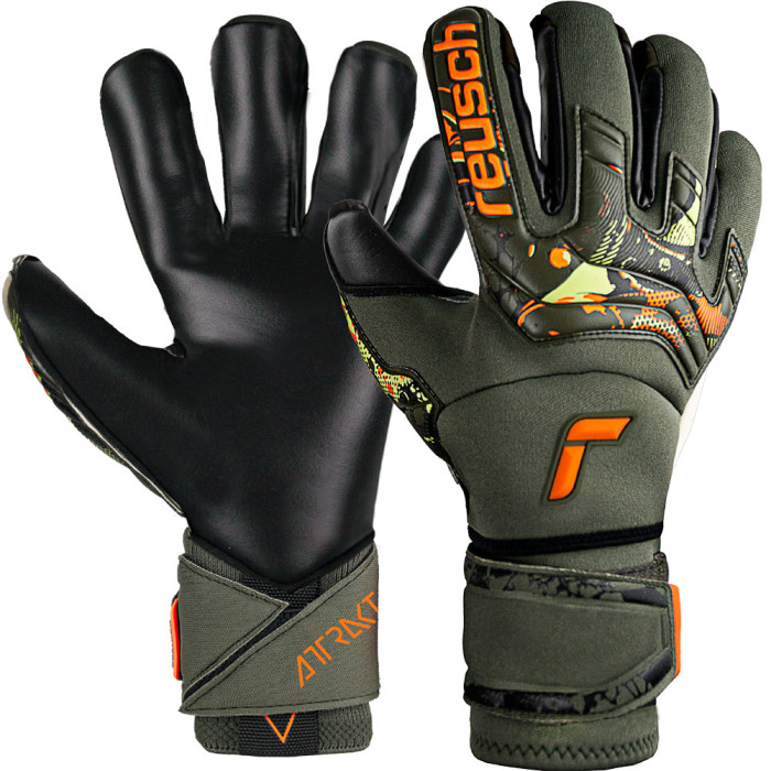Reusch Attrakt Duo Ortho-Tec Goalkeeper Gloves desert green