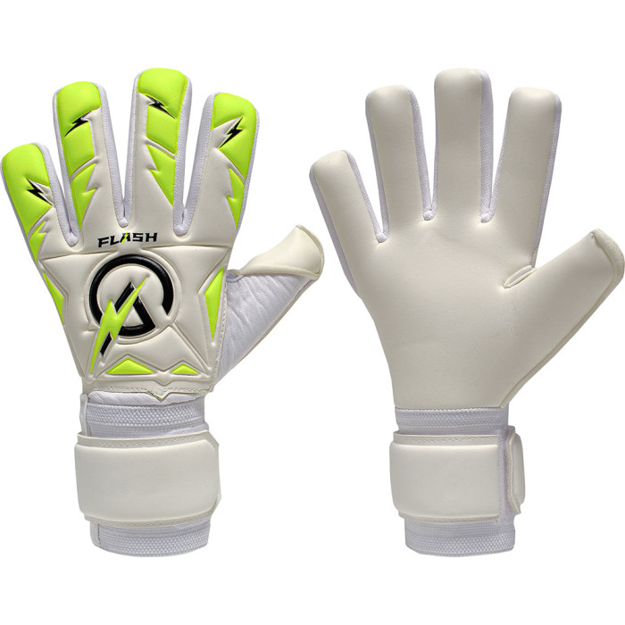 Keeper iD goalPROOF Flash Negative Junior Goalkeeper Gloves White/Volt