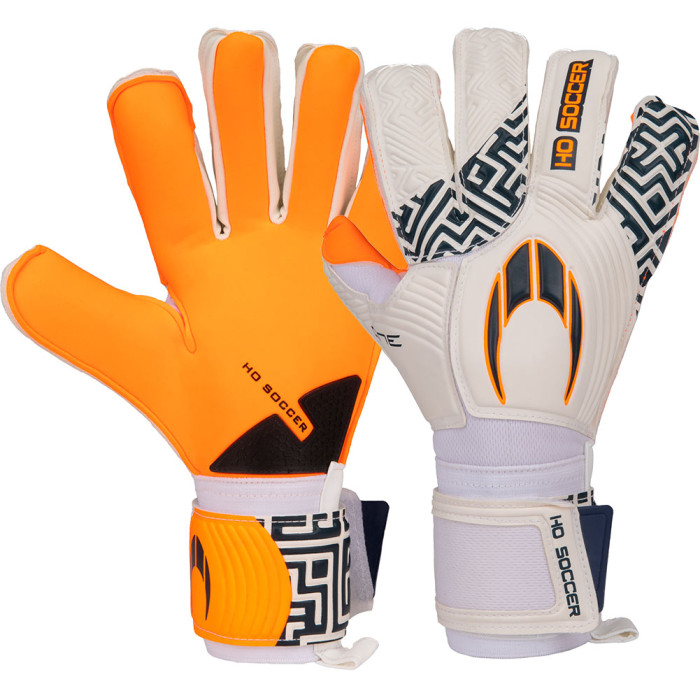 HO Soccer ONE Roll/Neg Goalkeeper Gloves White/Orange