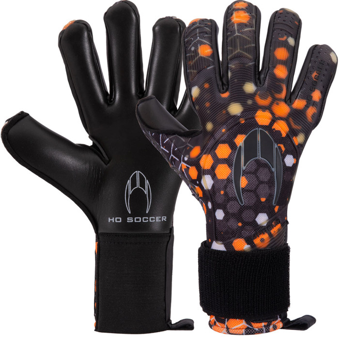 HO Soccer Classic Supremo Rokkakkei Goalkeeper Gloves Black/Orange