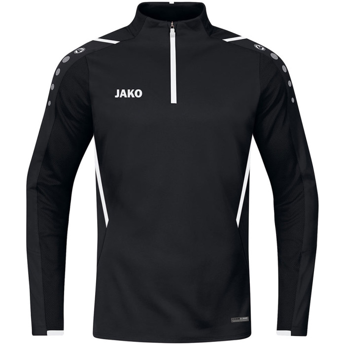  8621-802 JAKO Challenge 1/4 Zip Top (Black/White) 