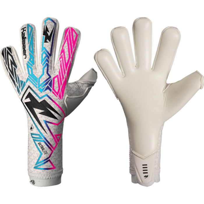 Kaliaaer ULTRA Lite Veloz X Negative Goalkeeper Gloves Cyan/Neo Pink