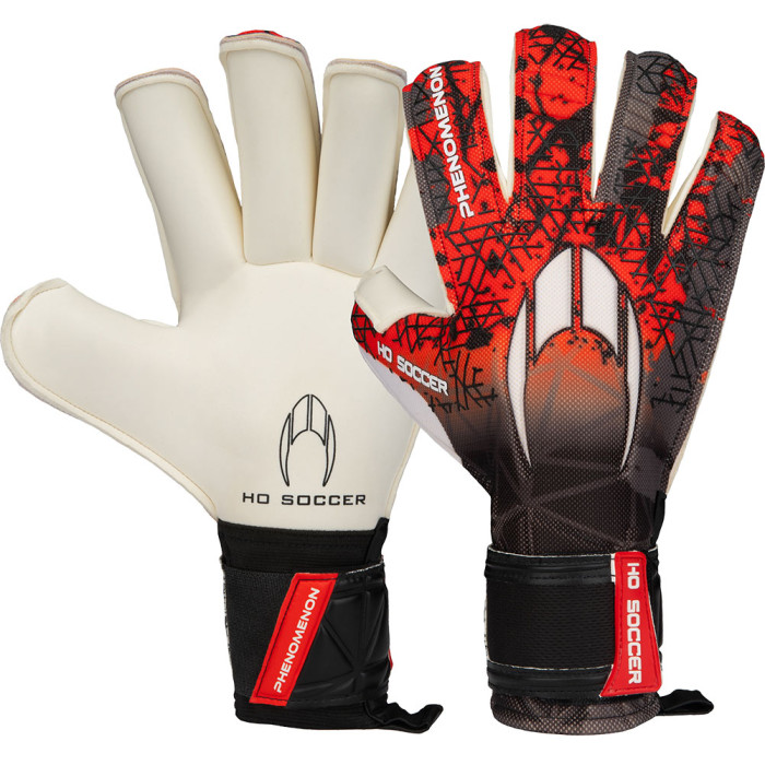 HO Soccer PHENOMENON PRO 1V Roll Finger Junior Goalkeeper Gloves Black/Red 