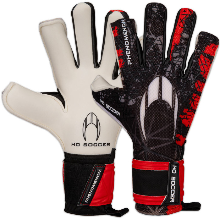  520240 HO Soccer PHENOMENON PRO 1V Roll/Neg Goalkeeper Gloves Black/Red 