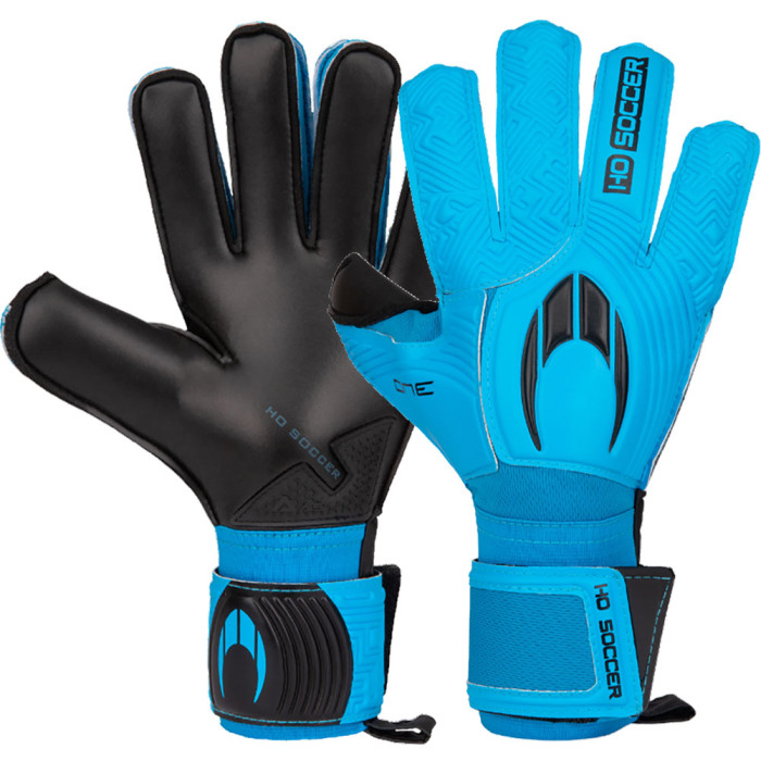 HO Soccer ONE Flat Goalkeeper Gloves Blue