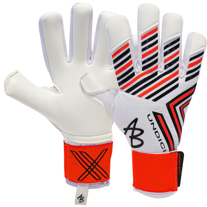 AB1 Undici 2.0.1 Bianco Lite Goalkeeper Gloves White/Orange/Black