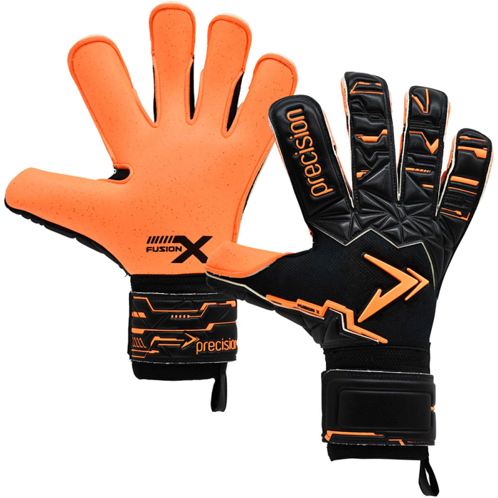 Precision Fusion X Pro Surround Quartz Goalkeeper Gloves Black/Fluo Orange