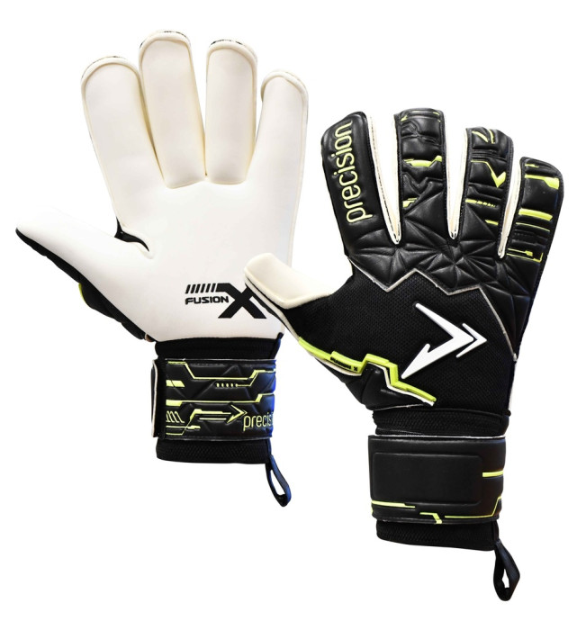 Precision Fusion X Pro Roll Finger Giga Junior Goalkeeper Gloves Black/Fluo