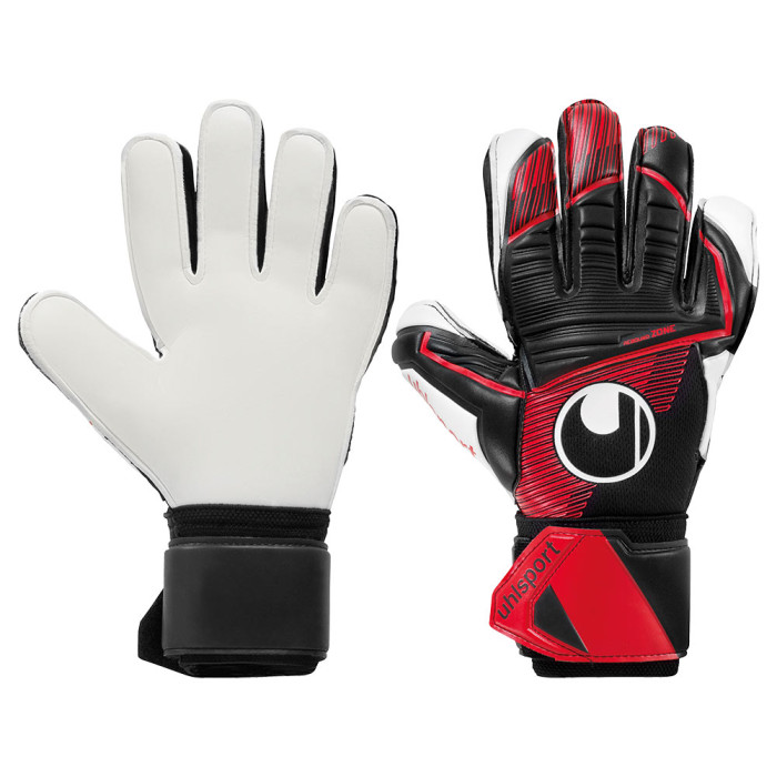 Uhlsport Powerline SUPERSOFT Goalkeeper Gloves Black/Red/White