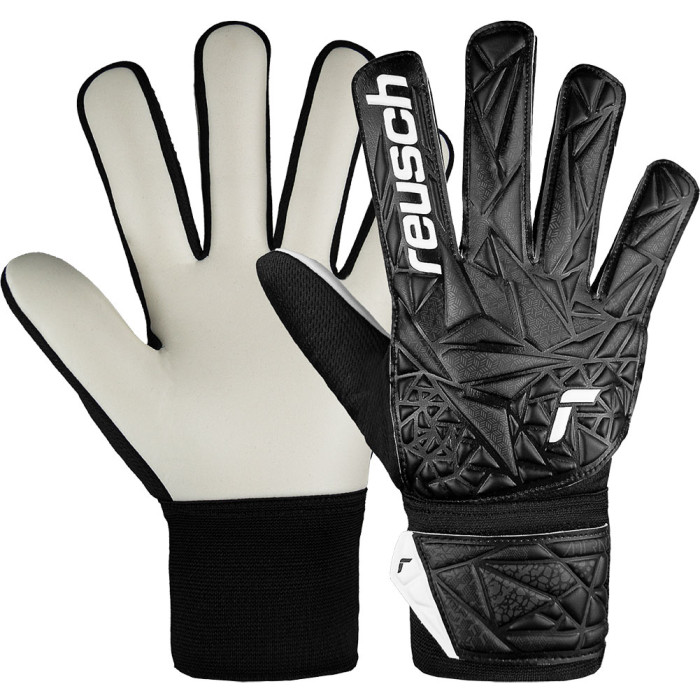 54705147700 Reusch Attrakt Starter Solid Goalkeeper Gloves Black