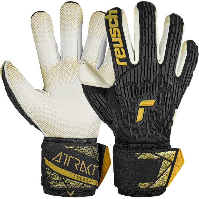 Reusch Attrakt Freegel Gold X GluePrint Finger Support Black