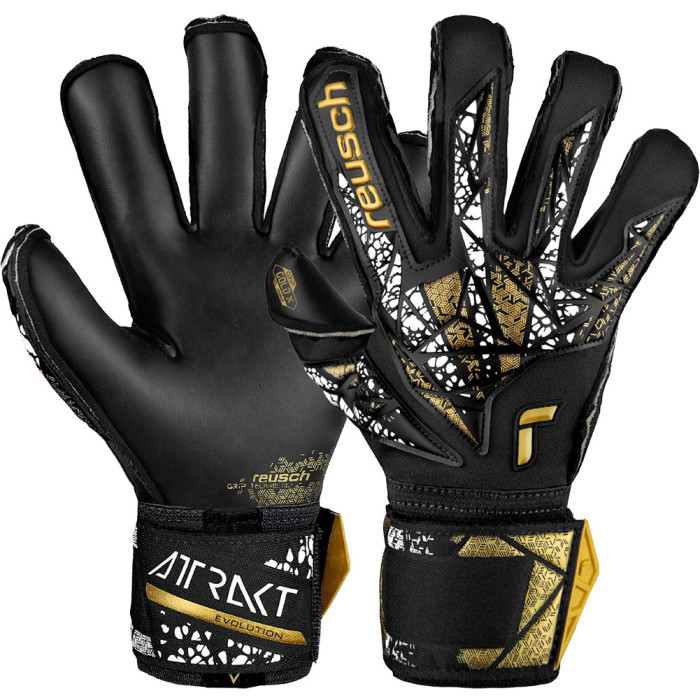Reusch Attrakt Gold X Evolution Cut Finger Support Black