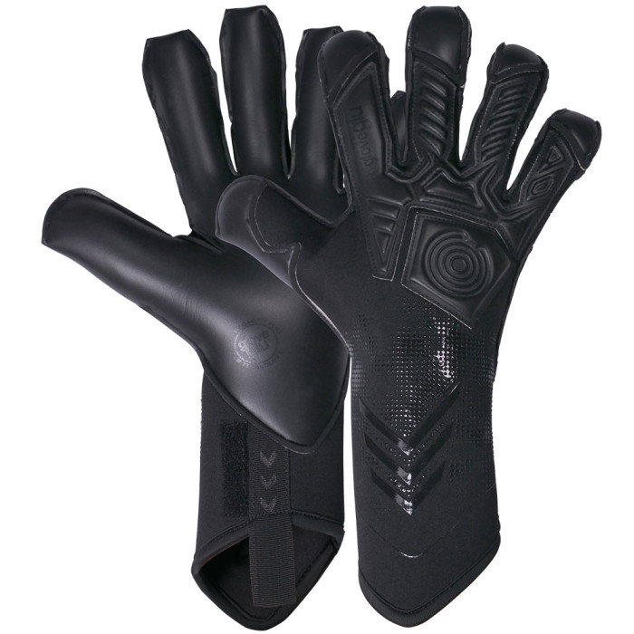 Gloveglu v:OODOO MEGAgrip Plus Junior Goalkeeper Gloves Black