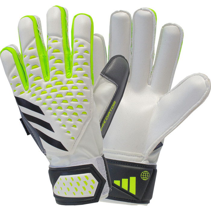 adidas Predator Fingersave Junior Crazy Rush Goalkeeper Gloves White/Core Black/Lucid Lemon