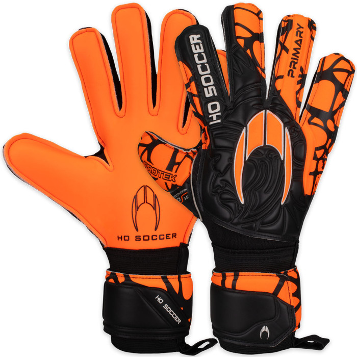 520313 HO Soccer Primary Protek Flat (Astro) Junior Goalkeeper Gloves black/orange