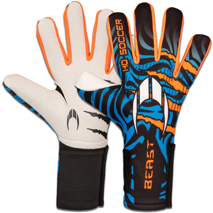 520315 HO Soccer Beast Negative Junior Goalkeeper Gloves Blue / Orange