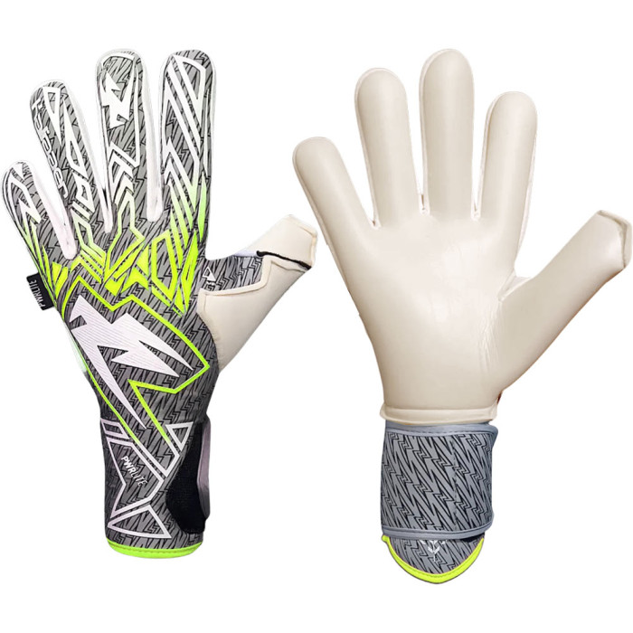 Kaliaaer TriLITE Negative Taped Junior Goalkeeper Gloves Grey / Neo Yellow