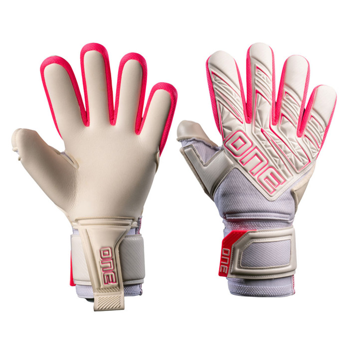 ONE APEX Amped Goalkeeper Gloves White/Pink