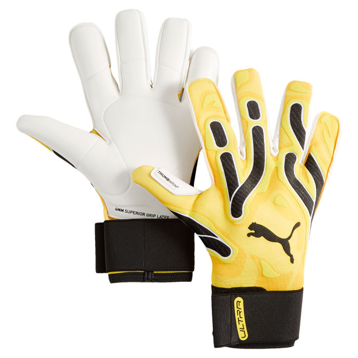 04185804 Puma ULTRA ULTIMATE Hybrid Goalkeeper Gloves Yellow Blaze