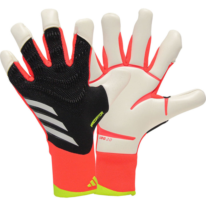 IQ4020 adidas Predator Pro Hybrid Goalkeeper Gloves Black/Red/Yellow
