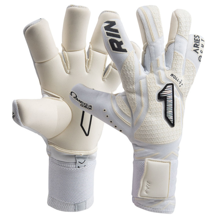 ANSI110 Rinat ARIES NEMESIS SEMI Junior Goalkeeper Gloves (White)