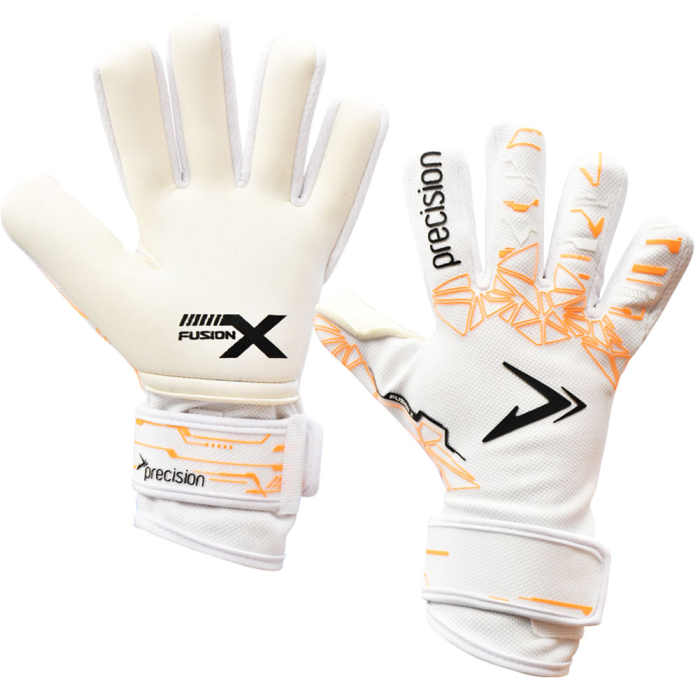 Precision Fusion X Pro Lite Giga Junior Goalkeeper Gloves white/fluo-orange