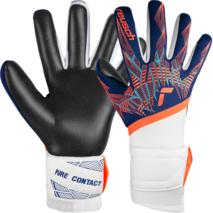 54721004848 Reusch Pure Contact Gold Junior Goalkeeper Gloves blue-orange