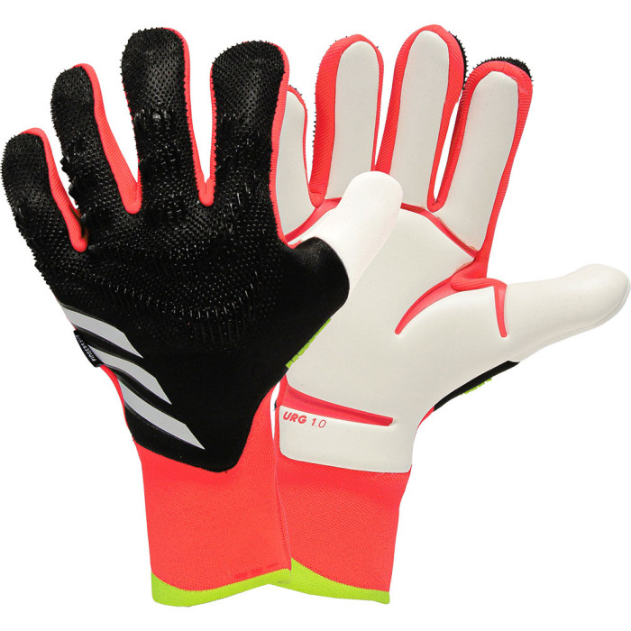 IQ4018 adidas Predator Pro PROMO Fingersave Goalkeeper Gloves Black/Solar Red