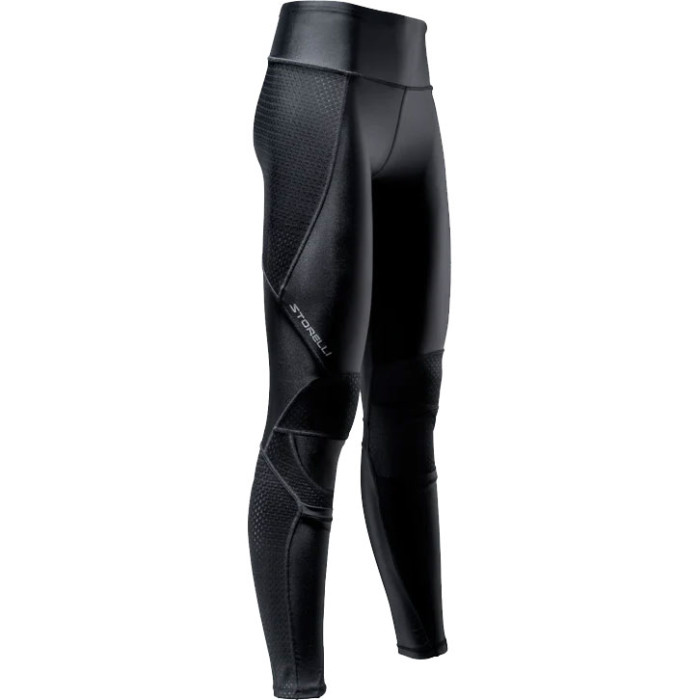 WBSTBLEGBK2 STORELLI Womens BodyShield Turf Burn Leggings 2 Black/Volt