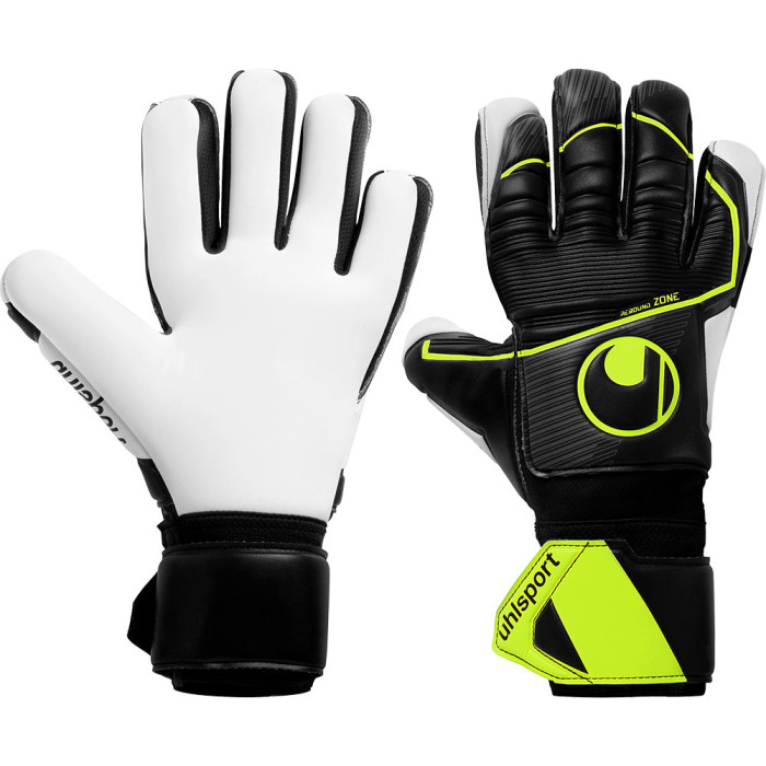 101135201 Uhlsport Supersoft HN Flex Frame Goalkeeper Gloves black/fluo yellow