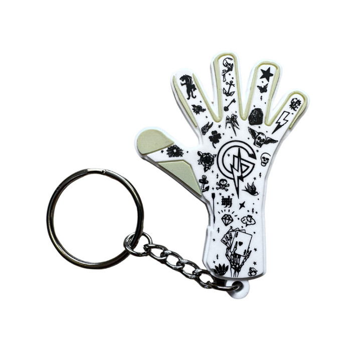 GPK004 Keeper iD Goalproof INK Mini Glove Keyring White/Tattoo Navy