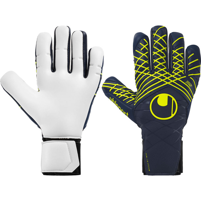 101133301 Uhlsport Prediction Absolutgrip HN Goalkeeper Gloves navy/fluo yellow