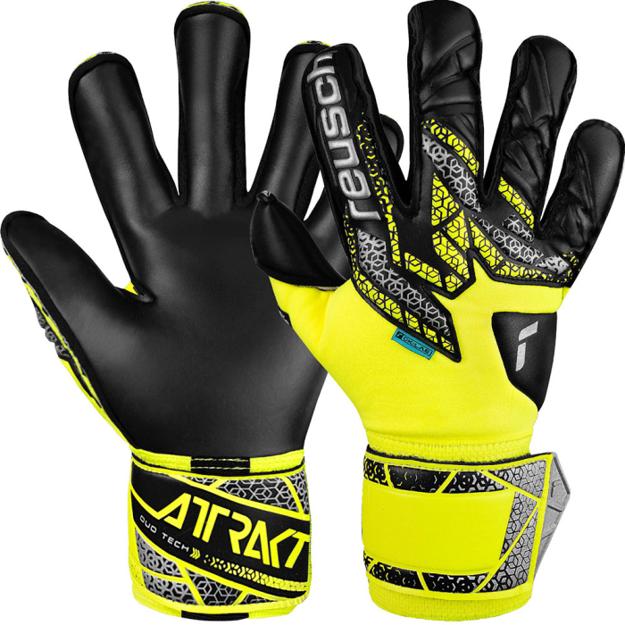 Reusch Attrakt Duo Evolution (Alisson model) Goalkeeper Gloves Safety Yellow/Black