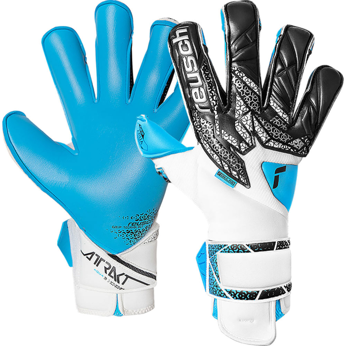 Reusch Attrakt Aqua Evolution Goalkeeper Gloves white/black/aqua