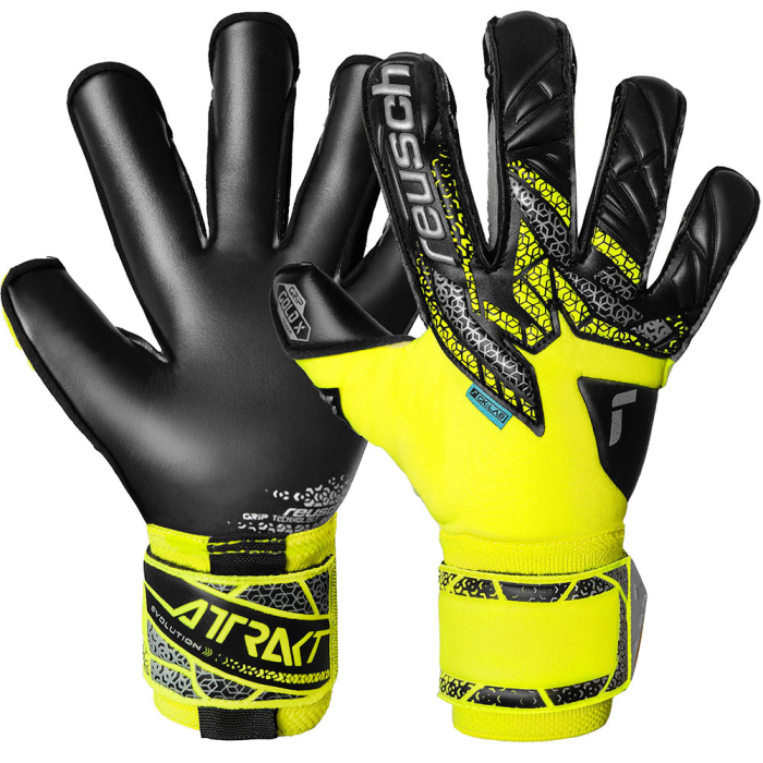 55709642025 Reusch Attrakt Gold X Evolution Goalkeeper Gloves Safety Yellow/Black