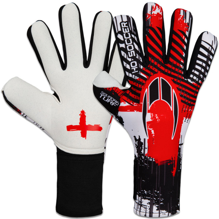 HO Soccer Squadra Turf Negative ENGLAND Goalkeeper Gloves White/Red