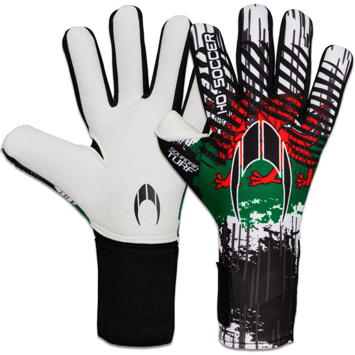 HO Soccer Squadra Turf Negative WALES Goalkeeper Gloves White/Red/Green